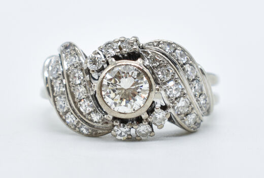Ring 14 Kt WG Diamanten