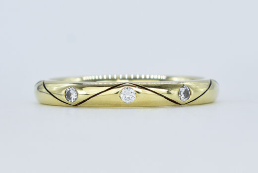 Ring 14 Kt GG Brillanten