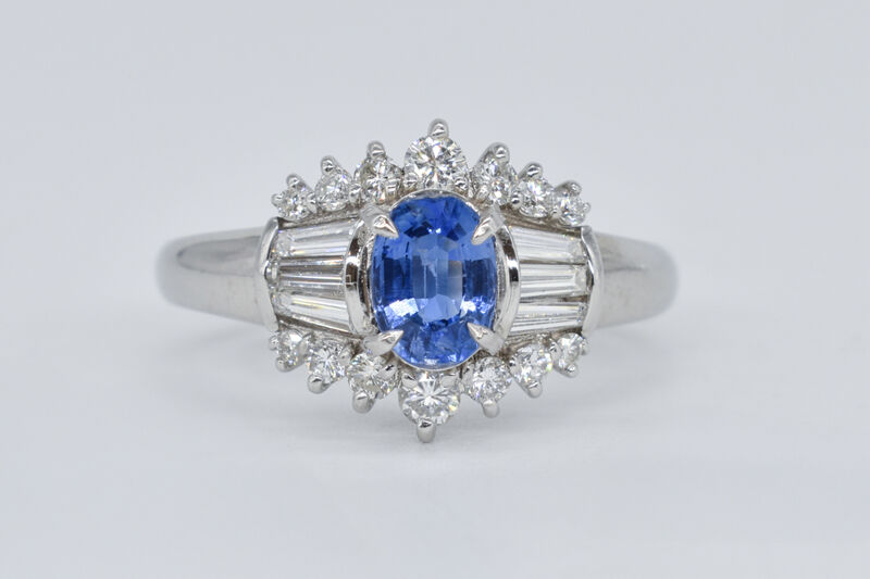 Ring Platinum Sapphire 