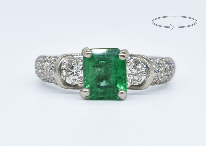 Ring Platinum Emerald 