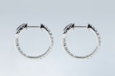 Creoles 14 K diamonds