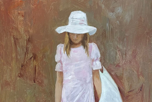 young girl with umbrella