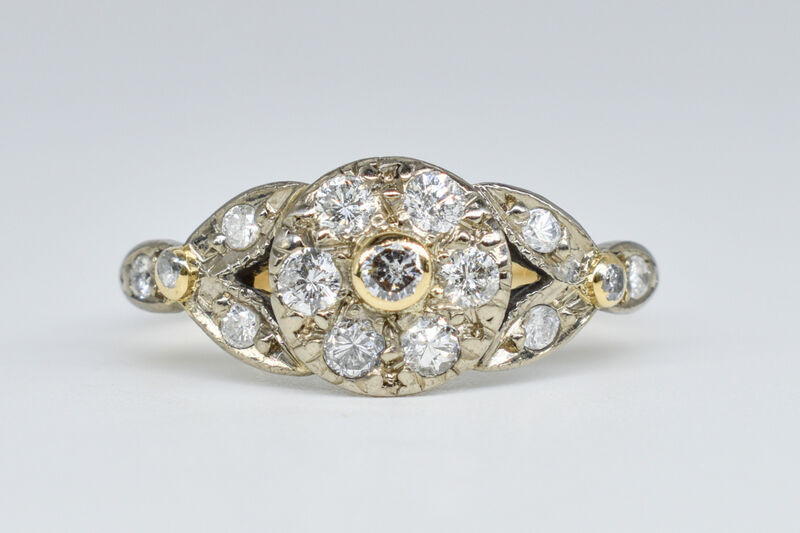 Ring 18 Kt bicolor Diamanten