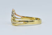 Ring 14 Kt tricolor Brillanten