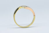 Ring 14 Kt tricolor Brillanten