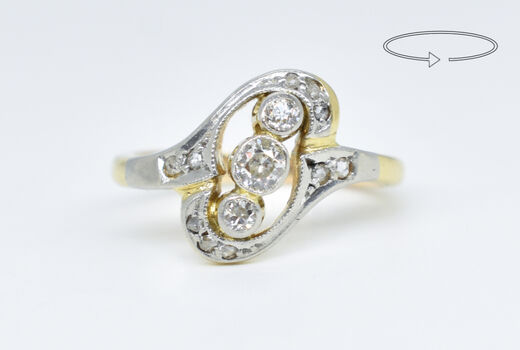 Ring 18 Kt   Platin Diamanten