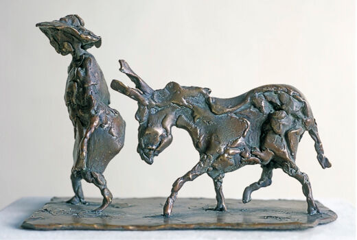 woman with donkey, 2004