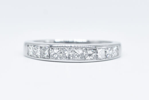 half eternity ring platinum diamonds