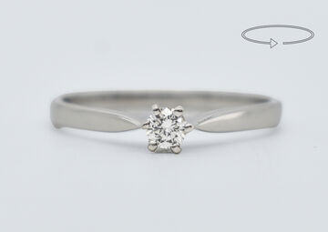 Ring 14 Kt WG Brillant