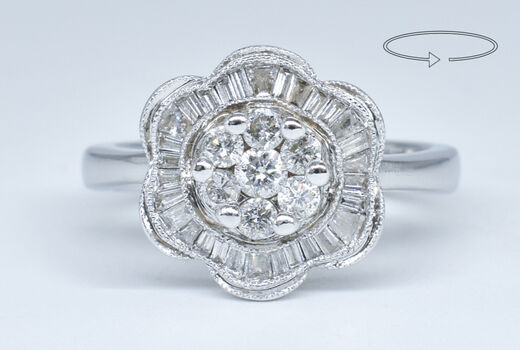 Ring 14 Kt WG Diamanten