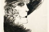 Dame mit Reiher, 1923