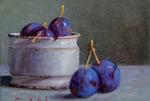 Stillleben mit Pflaumen