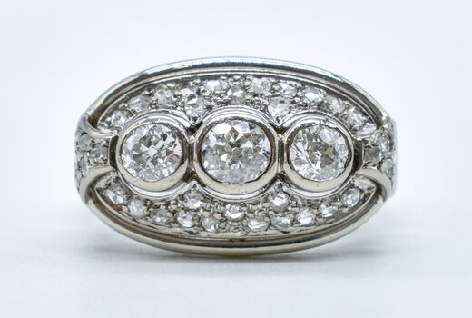 Ring 14 Kt WG Diamanten