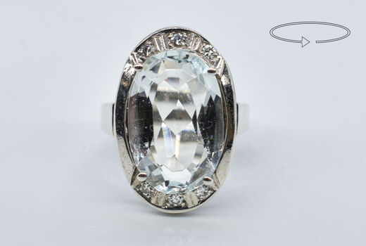 Ring 14 K Aquamarine 