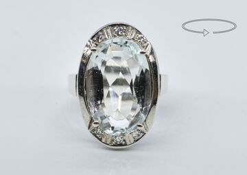 Ring 14 Kt WG Aquamarin 