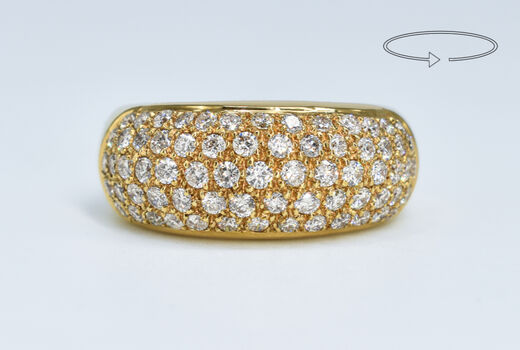 pavé ring 18 K diamonds