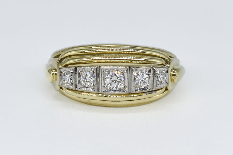 Ring 14 Kt GG Brillanten