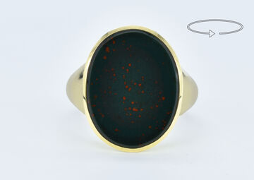 Ring 14 Kt GG Heliotrop