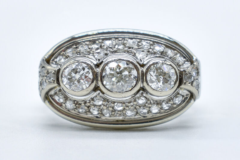 Ring 14 Kt WG Diamanten