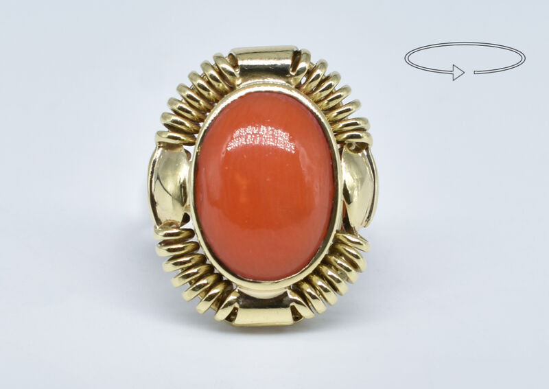 Ring 14 K coral