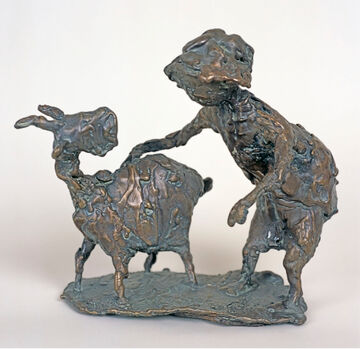 child with goat, 2003