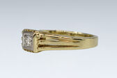 Ring 14 K bicolor diamond