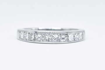 half eternity ring platinum diamonds