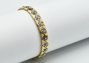 Armband 18 Kt GG/WG Diamanten