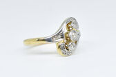 Ring 18 Kt   Platin Diamanten