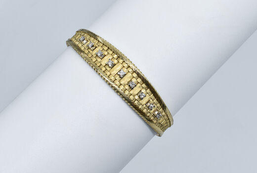 bracelet 14 K diamonds