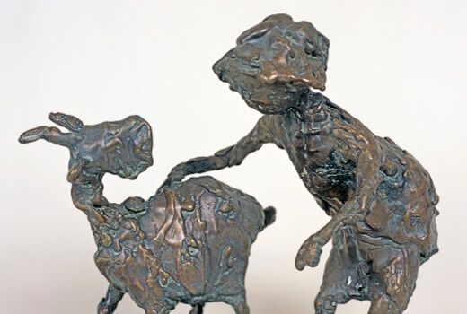 child with goat, 2003