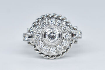 Ring 14 Kt WG Brillanten