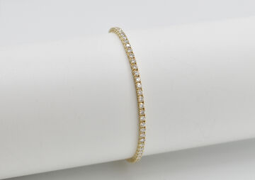 Tennis-Armband 14 Kt GG Brillanten
