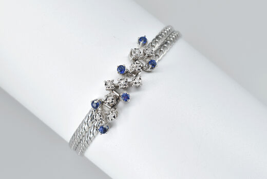 bracelet 14 K Saphires 