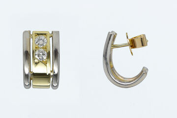 Ohrstecker 14 Kt GG/WG Brillanten