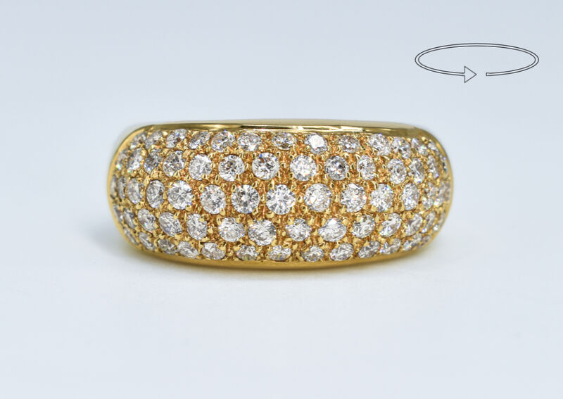 pavé ring 18 K diamonds