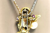 Anhänger/Brosche 18 Kt GG/WG