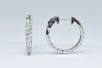 Creoles 14 K diamonds