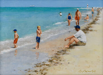 on the beach