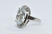Ring 14 Kt WG Aquamarin 