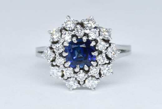 Ring 18 Kt WG Saphir 