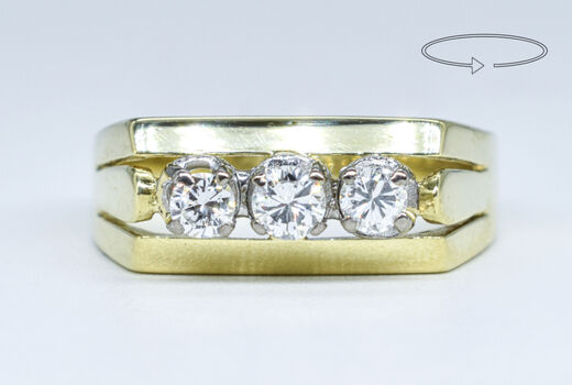 Ring 14 Kt GG Brillanten