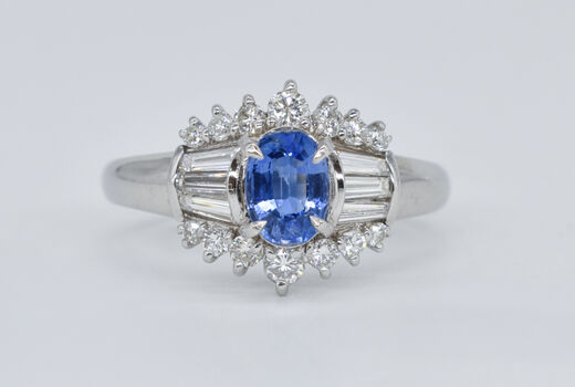 Ring Platinum Sapphire 
