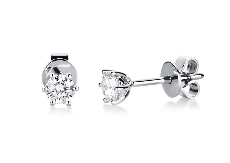 Solitär-Ohrstecker 18 Kt WG Brillanten