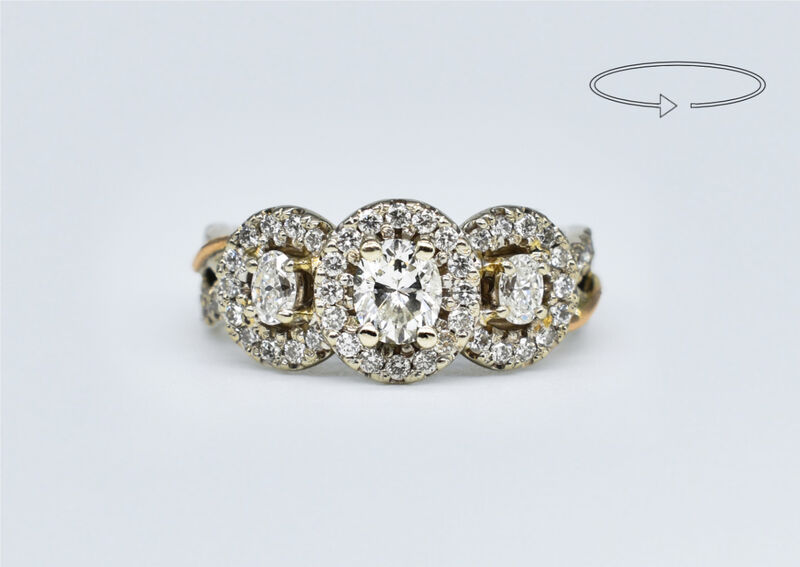 Ring 14 K Diamonds 