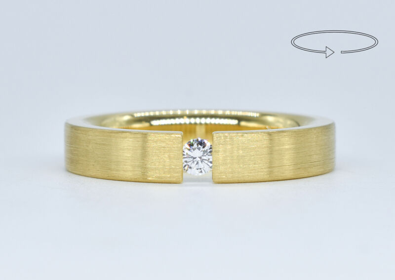 Spann-Ring 18 Kt GG Brillant