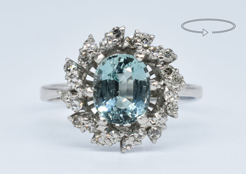 Ring 18 K Aquamarine 