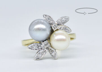 Ring 14 K Diamonds 