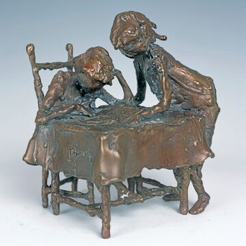 2 children at the table, 2003