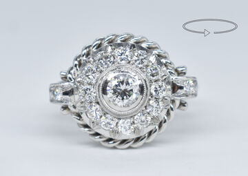 Ring 14 K diamonds